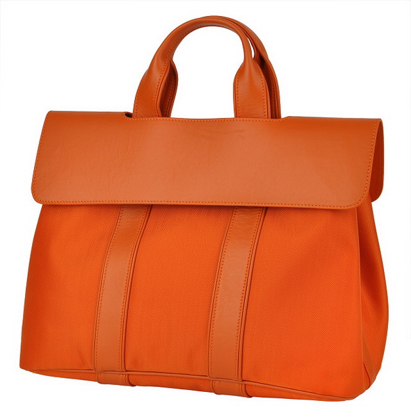 Best Hermes Canvas Handbags Orange 509001